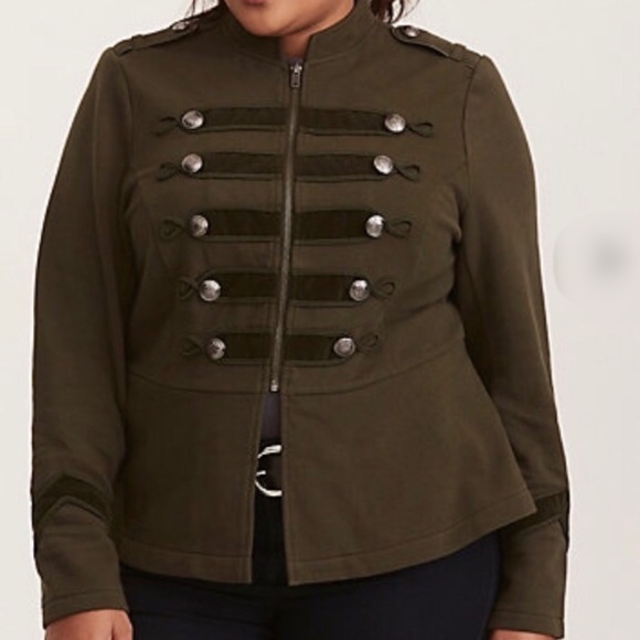 Torrid Embellished Military Plus Size Jacket - Picture 4 of 5